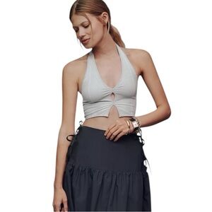 By Anthropologie Seamless Stripe Vest Tank Halter Top